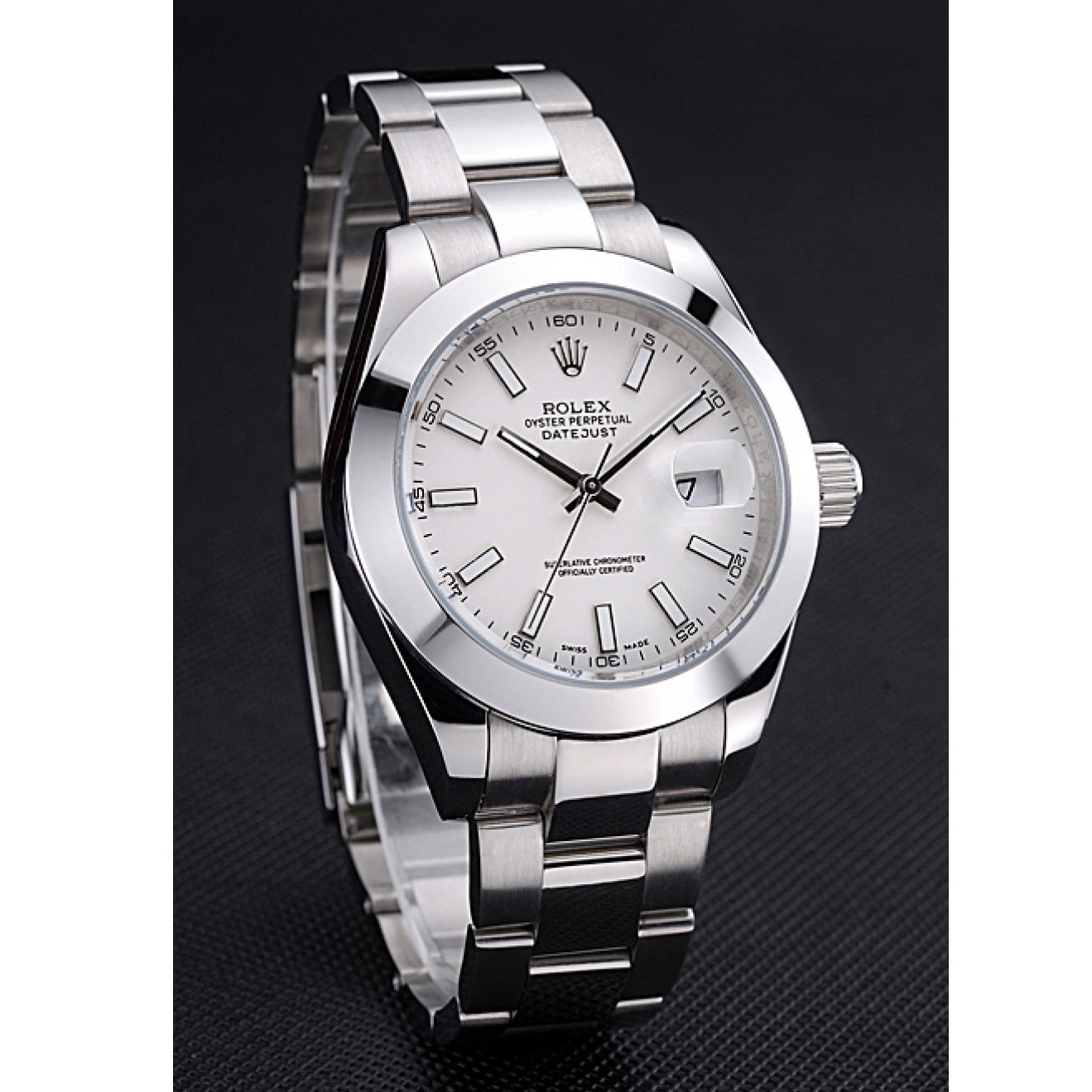 Aaa fake watches Datejust Case 622266 Rolex Steel Stainless Dial White 0624